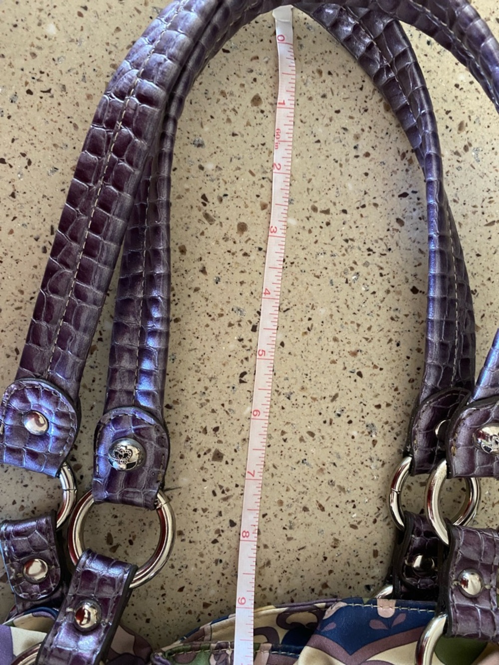 Kathy van Zeeland Purple Floral Pattern Hobo    Purse - Picture 15 of 15